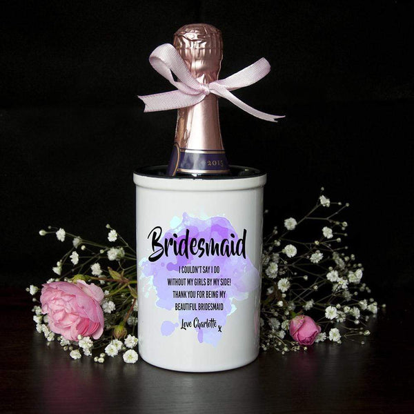 Ceramic Gifts & Accessories Personalised Bridesmaid Miniature Champagne Bucket Treat Gifts