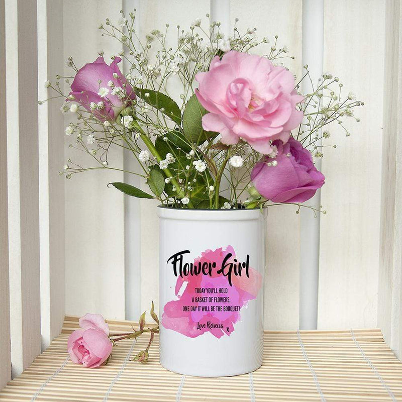 Ceramic Gifts & Accessories Personalised Flower Girl Vase Treat Gifts