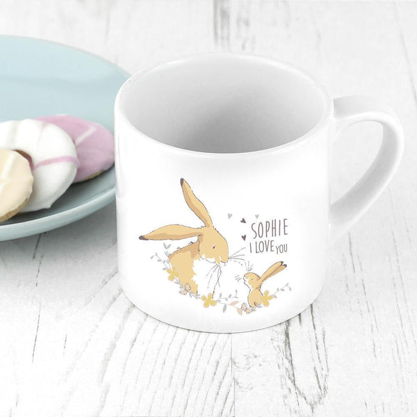 Ceramic Gifts & Accessories Personalised Mugs Guess How Much I Love You Spring Hare Babyccino Mug Treat Gifts