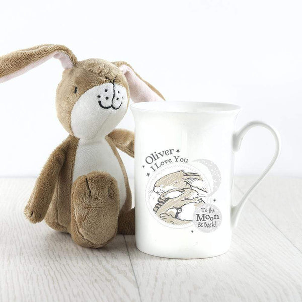 Ceramic Gifts & Accessories Personalised Mugs Guess How Much I Love You To The Moon And Back Bone China Mug Treat Gifts