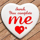 Ceramic Gifts & Accessories Personalised  You Complete Me Heart Keepsake Treat Gifts