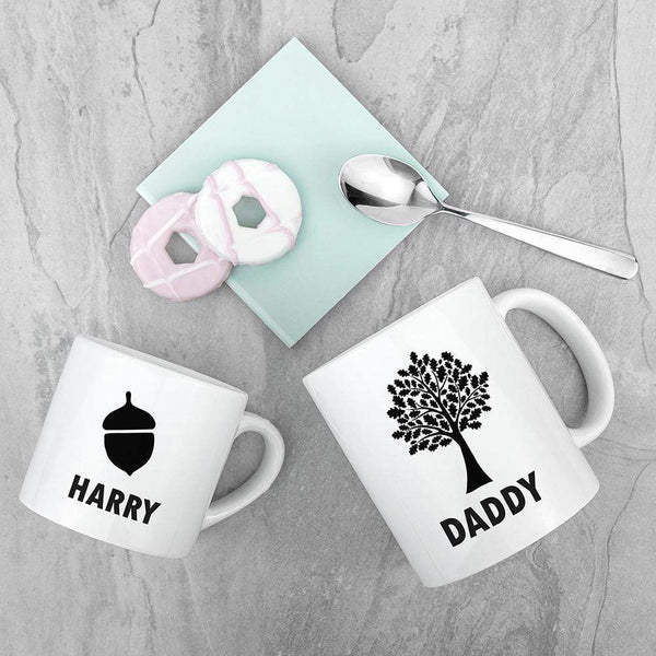 Ceramic Gifts & Accessories Personalized Father's Day Gifts - Daddy & Me Acorn Mugs Treat Gifts