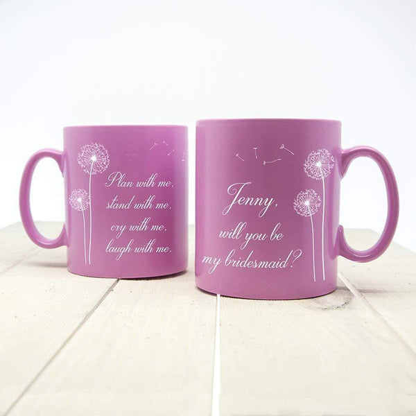 You and Me Personalized Mugs Bridesmaid Proposal Mug