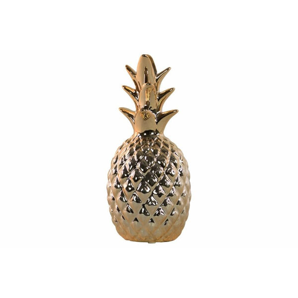 Ceramic Pineapple Figurine, Gold-Home Accent-Gold-Ceramic-JadeMoghul Inc.