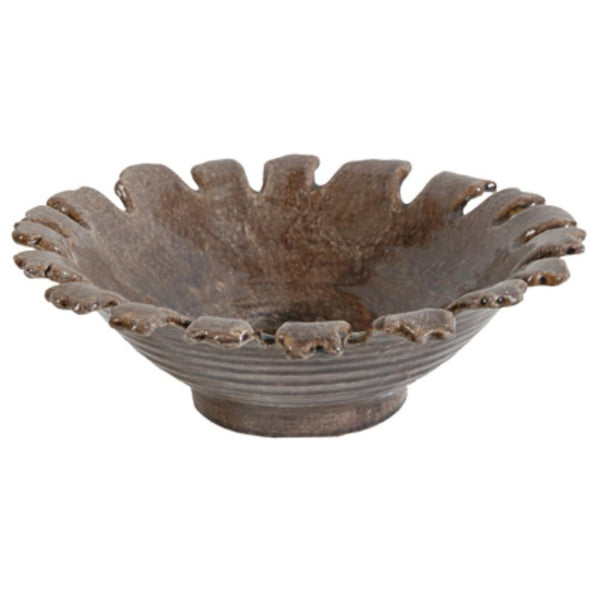 Ceramic Plate, Brown-Decorative Plates-Brown-ceramic-JadeMoghul Inc.