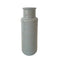 Ceramic Ribbed Cylindrical Vase with Round Base and Curved Mouth Rim, Light Gray-Vases-Light Gray-Ceramic-JadeMoghul Inc.