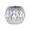 Ceramic Round Low Vase with Uneven Lip- Large- Silver- Benzara-Vases-Silver-Ceramic-JadeMoghul Inc.