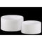 Ceramic Round Pot With Combed Gloss Finish, Set of Two, White-Home Accent-White-Ceramic-JadeMoghul Inc.