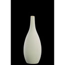 Ceramic Round SM Combed Vase with Small Mouth and Bellied Bottom, White-Vases-White-Ceramic-JadeMoghul Inc.