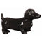 Ceramic Standing Dachshund Dog Figurine, Glossy Black-Home Accent-Black-Ceramic-JadeMoghul Inc.