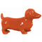 Ceramic Standing Dachshund Dog Figurine, Glossy Orange-Home Accent-Orange-Ceramic-JadeMoghul Inc.