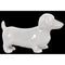 Ceramic Standing Dachshund Dog Figurine, Glossy White-Home Accent-White-Ceramic-JadeMoghul Inc.