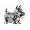 Ceramic Standing Welsh Terrier Dog Figurine, Polished Chrome Silver-Home Accent-Silver-Ceramic-JadeMoghul Inc.