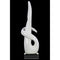 Ceramic Swirl Abstract Sculpture on Rectangle Base, White-Sculptures-White-Ceramic-JadeMoghul Inc.