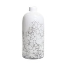 Ceramic Table Vase in Bottle Shape, Small, White and Gray-Vases-White and Gray-Ceramic-JadeMoghul Inc.