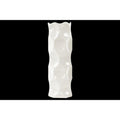 Ceramic Vase With Dimpled Sides, Large, White-Vases-White-Ceramic-Gloss Finish-JadeMoghul Inc.