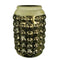 Ceramic Vase With Pimpled Pattern, Gold-Vases-Gold-CERAMIC-JadeMoghul Inc.