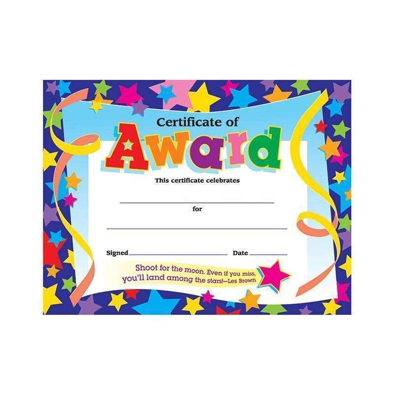 CERTIFICATE OF AWARD STARS 30/PK-Learning Materials-JadeMoghul Inc.