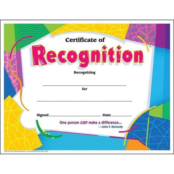 CERTIFICATE OF RECOGNITION COLORFUL-Learning Materials-JadeMoghul Inc.