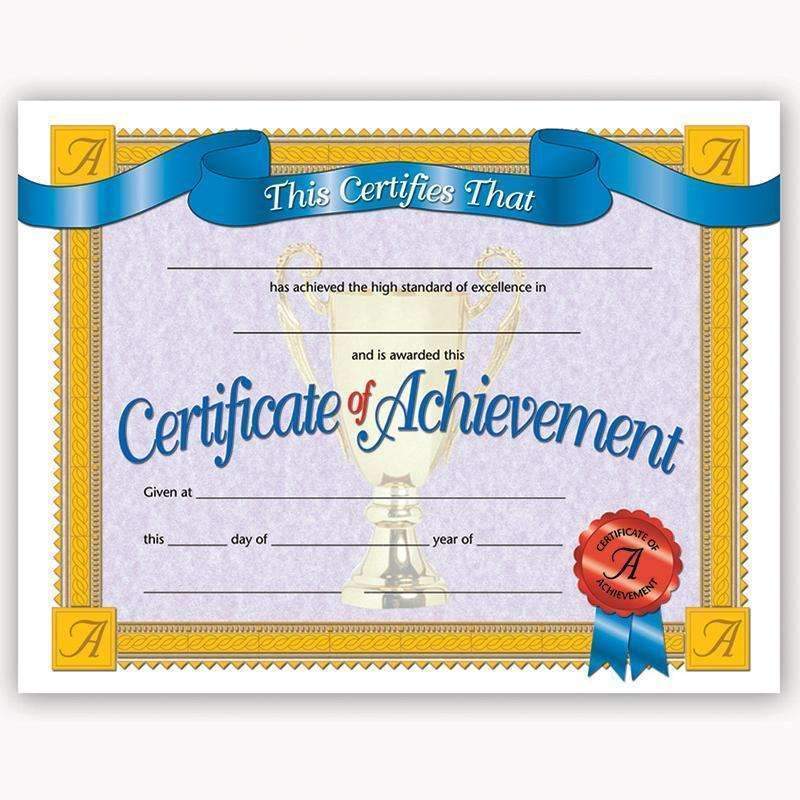 CERTIFICATES OF ACHIEVEMENT 30/PK-Supplies-JadeMoghul Inc.