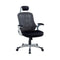 Cesta Contemporary Mesh Office Chair, Black Finish-Office Chairs-Black-Mesh Fabric Metal-JadeMoghul Inc.