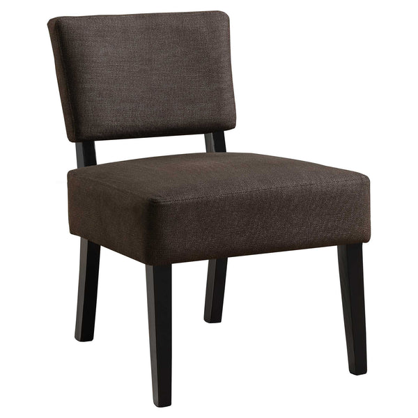 Chairs Accent Chair - 27'.5" x 22'.75" x 31'.5" Brown, Foam, Solid Wood, Polyester - Accent Chair HomeRoots