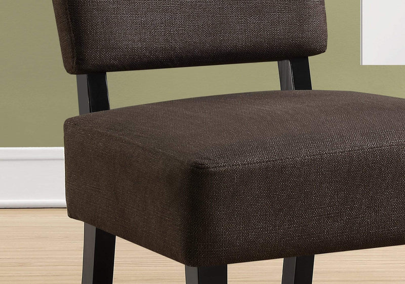Chairs Accent Chair - 27'.5" x 22'.75" x 31'.5" Brown, Foam, Solid Wood, Polyester - Accent Chair HomeRoots