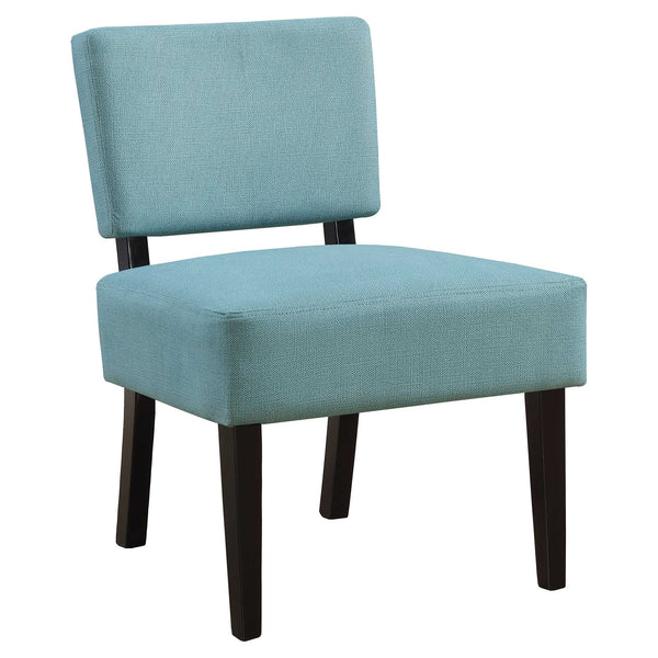 Chairs Accent Chair - 27'.5" x 22'.75" x 31'.5" Teal, Foam, Solid Wood, Polyester - Accent Chair HomeRoots