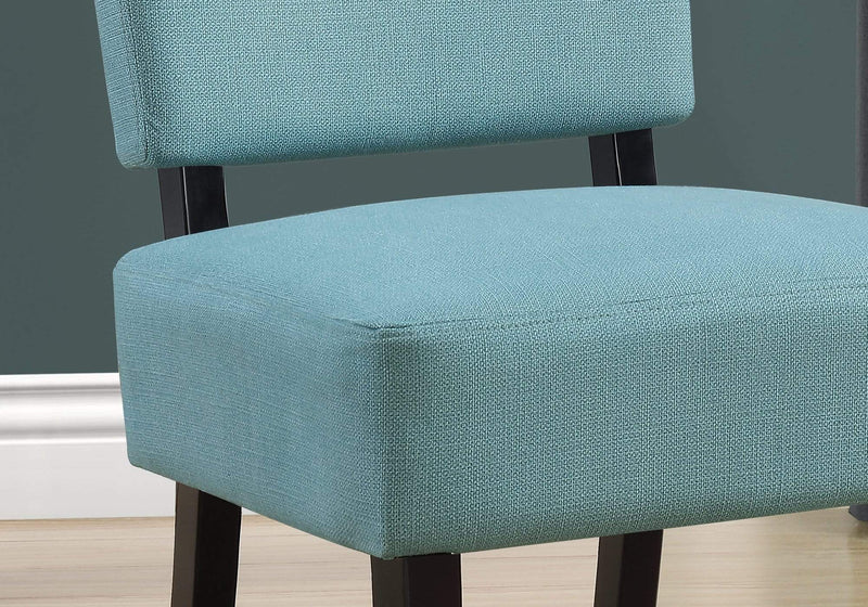 Chairs Accent Chair - 27'.5" x 22'.75" x 31'.5" Teal, Foam, Solid Wood, Polyester - Accent Chair HomeRoots