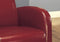 Chairs Accent Chair - 29" x 27'.5" x 32'.5" Red, Foam, Solid Wood, Leather-Look - Accent Chair HomeRoots