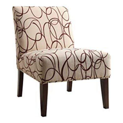 Chairs Accent Chair 30" X 23" X 33" Fabric And Espresso Accent Chair 5690 HomeRoots