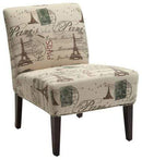 Chairs Accent Chair - 30" X 23" X 33" Fabric And Espresso Accent Chair HomeRoots