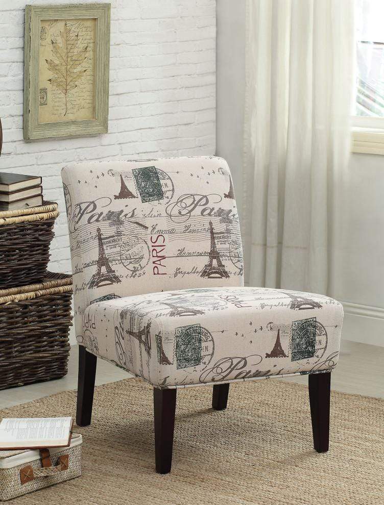 Chairs Accent Chair - 30" X 23" X 33" Fabric And Espresso Accent Chair HomeRoots