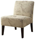 Chairs Accent Chair - 30" X 23" X 33" Fabric And Espresso Accent Chair HomeRoots