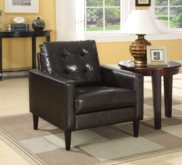 Chairs Accent Chair - 30" X 30" X 33" Espresso Accent Chair HomeRoots
