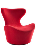 Chairs Accent Chair - 31" Red Fabric, Polyester, and Wood Accent Chair HomeRoots