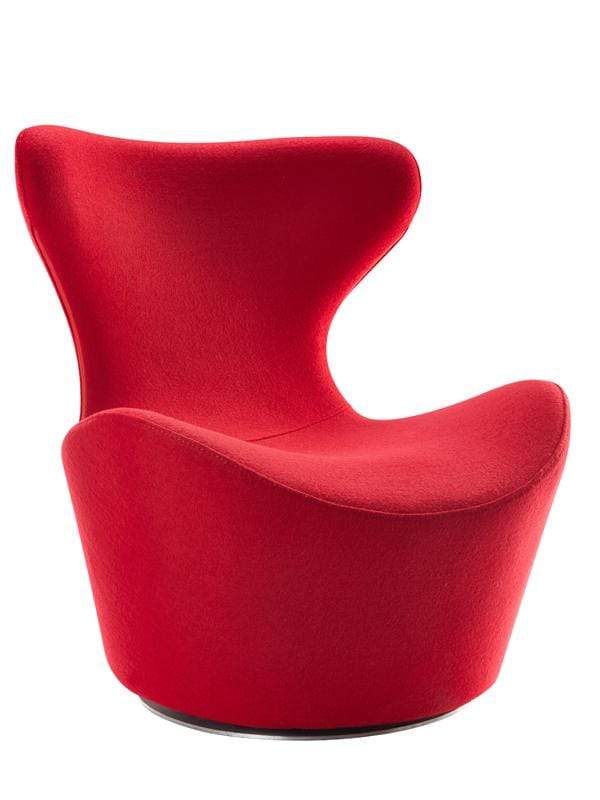 Chairs Accent Chair - 31" Red Fabric, Polyester, and Wood Accent Chair HomeRoots