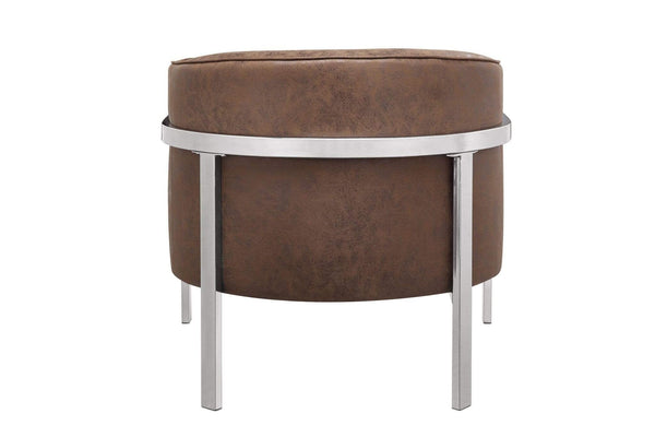 Chairs Accent Chair - 31" X 32" X 29" Brown Edgy Accent Chair HomeRoots
