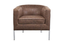 Chairs Accent Chair - 31" X 32" X 29" Brown Edgy Accent Chair HomeRoots