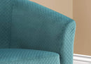 Chairs Accent Chair - 45'.5" x 49" x 45'.5" Turquoise, Foam, Solid Wood, Polyester - 2pcs Accent Chair Set HomeRoots