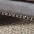 Chairs Accent Chair - Anthracite Contemporary Tufted Hardwood Wingback Accent Chair HomeRoots