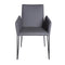 Chairs Armchairs and Accent Chairs - 22.45" X 23.04" X 35.63" Dark Gray Leatherette over Foam Arm Chair HomeRoots