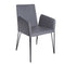Chairs Armchairs and Accent Chairs - 22.45" X 23.04" X 35.63" Dark Gray Leatherette over Foam Arm Chair HomeRoots