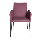 Chairs Armchairs and Accent Chairs - 22.45" X 23.04" X 35.63" Purple Leatherette over Foam Arm Chair HomeRoots