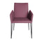 Chairs Armchairs and Accent Chairs - 22.45" X 23.04" X 35.63" Purple Leatherette over Foam Arm Chair HomeRoots