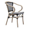 Chairs Armchairs and Accent Chairs - 22" X 22" X 32.7" 2 Pcs Black And White Polyethylene Dining Arm Chair HomeRoots