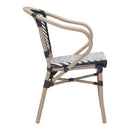 Chairs Armchairs and Accent Chairs - 22" X 22" X 32.7" 2 Pcs Black And White Polyethylene Dining Arm Chair HomeRoots