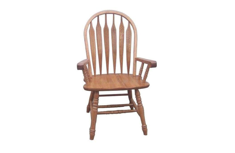 Chairs Armchairs and Accent Chairs - 23.5" X 18" X 41.25" Harvest Oak Hardwood Arm Chair HomeRoots