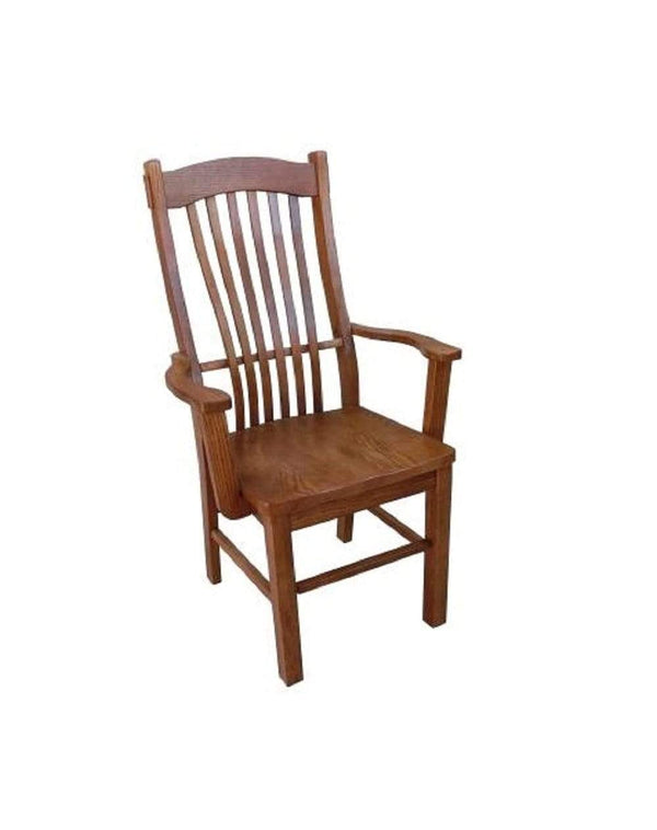 Chairs Armchairs and Accent Chairs 25.25" X 23.125" X 41.5" Harvest Oak Hardwood Arm Chair 6267 HomeRoots