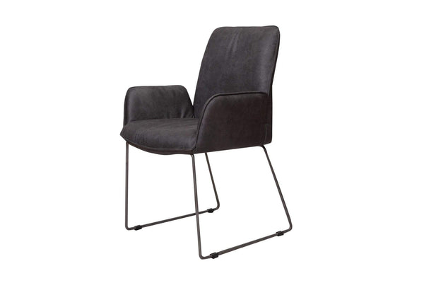 Chairs Armchairs and Accent Chairs - 25" X 25" X 35" Grey Foam Metal Fabric Plywood Arm Chair HomeRoots